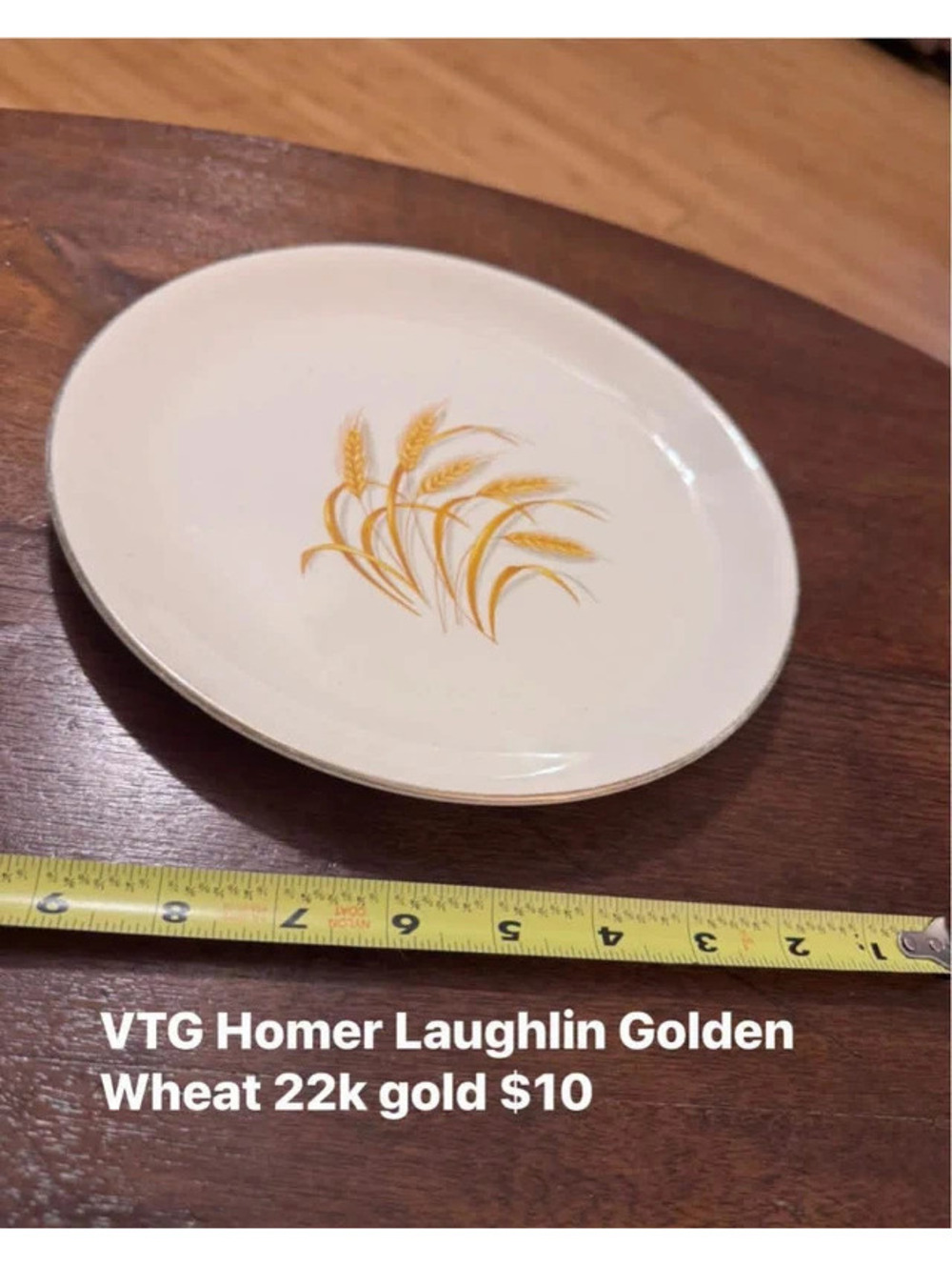 Homer Laughlin golden wheat plate